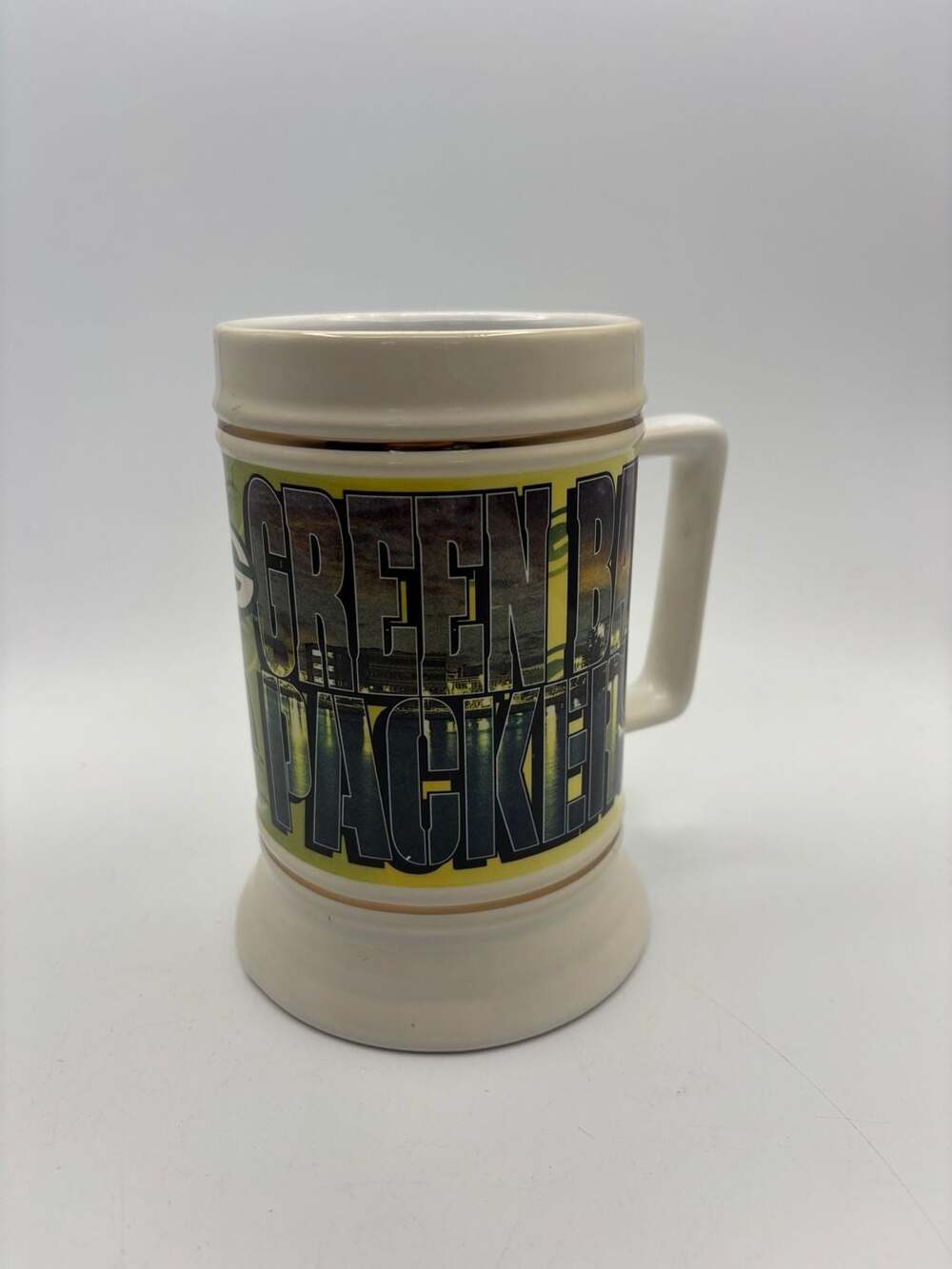 Vintage 1995 Xpres Corp Green Bay Packers NFL Ceramic Beer Stein Mug